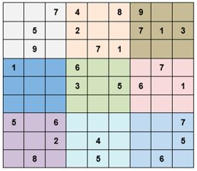 Figura 1. Ejemplo de juego sudoku